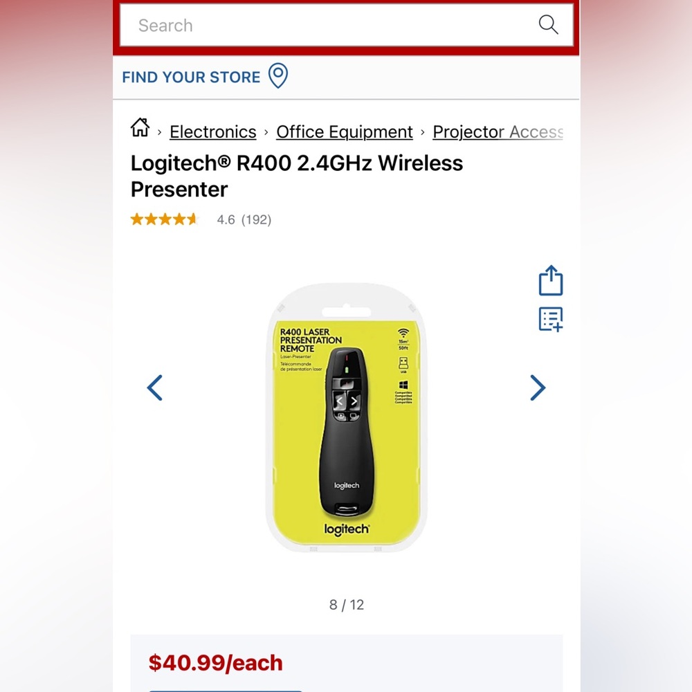 Laser presenter remote